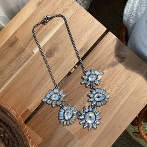 Clear stone statement necklace
